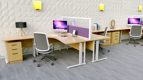 >Office Furniture 3D Rendering